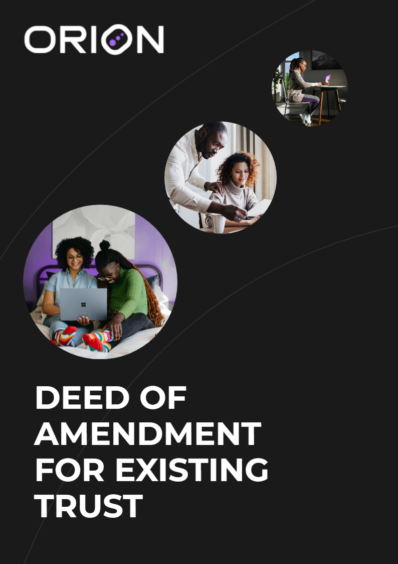 Deed of Amendment for Existing Trust