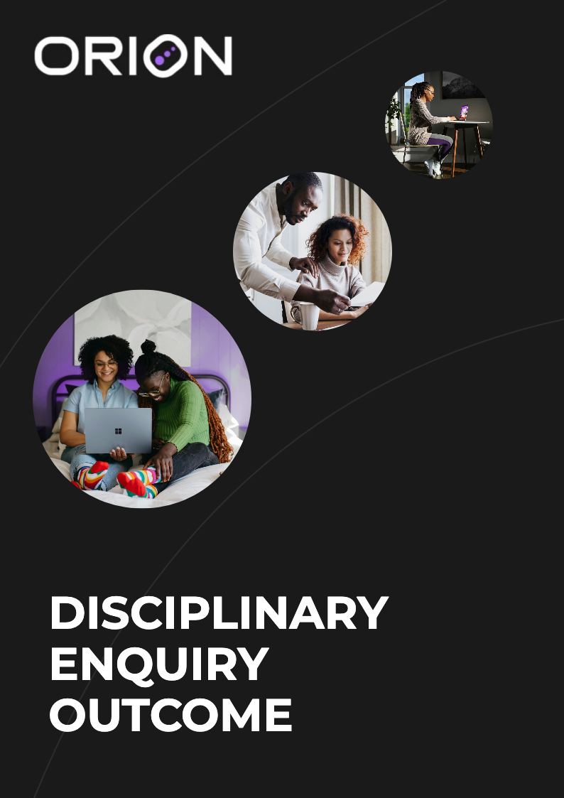 Disciplinary Enquiry Outcome