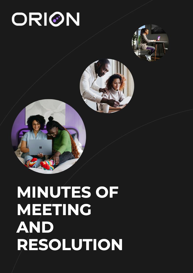 Minutes of Meeting and Resolution