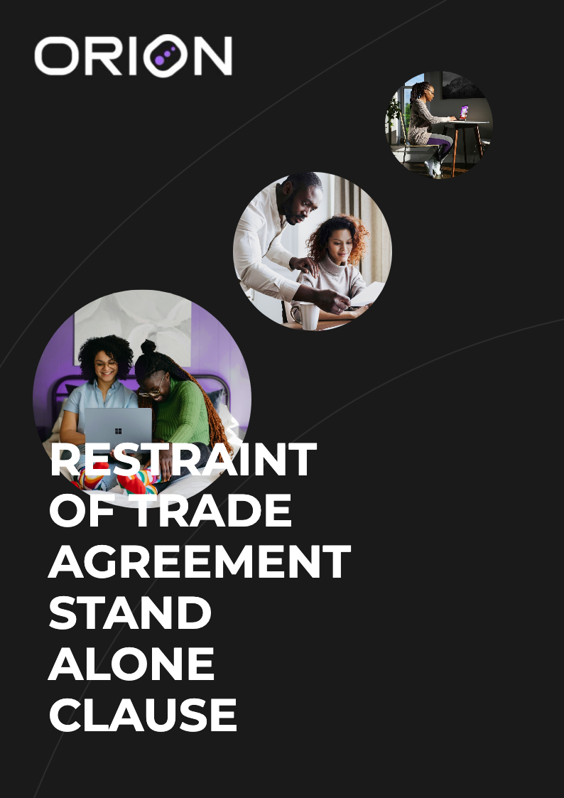 Restraint of Trade Agreement Stand Alone Clause