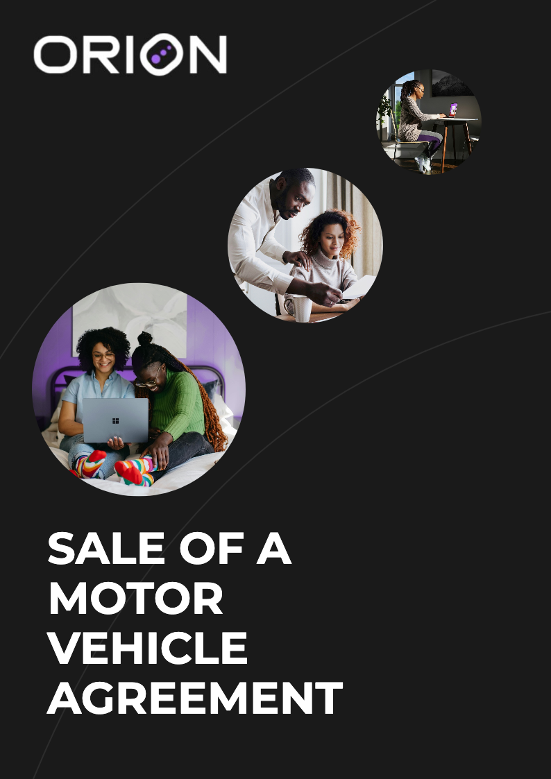 Sale of a Motor Vehicle Agreement